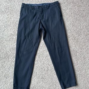 Zara Men Blue Cuffed Slacks (Textured pattern) Size: US 32 in Great Conditions